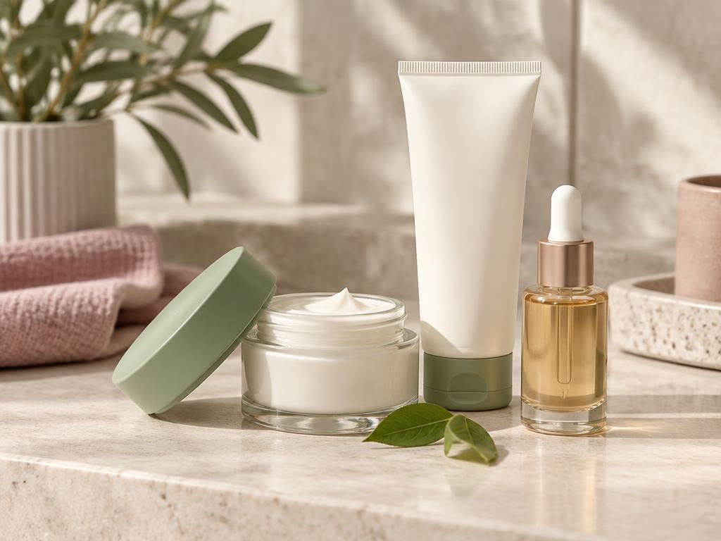 Creme, siero e solare della categoria dermocosmesi